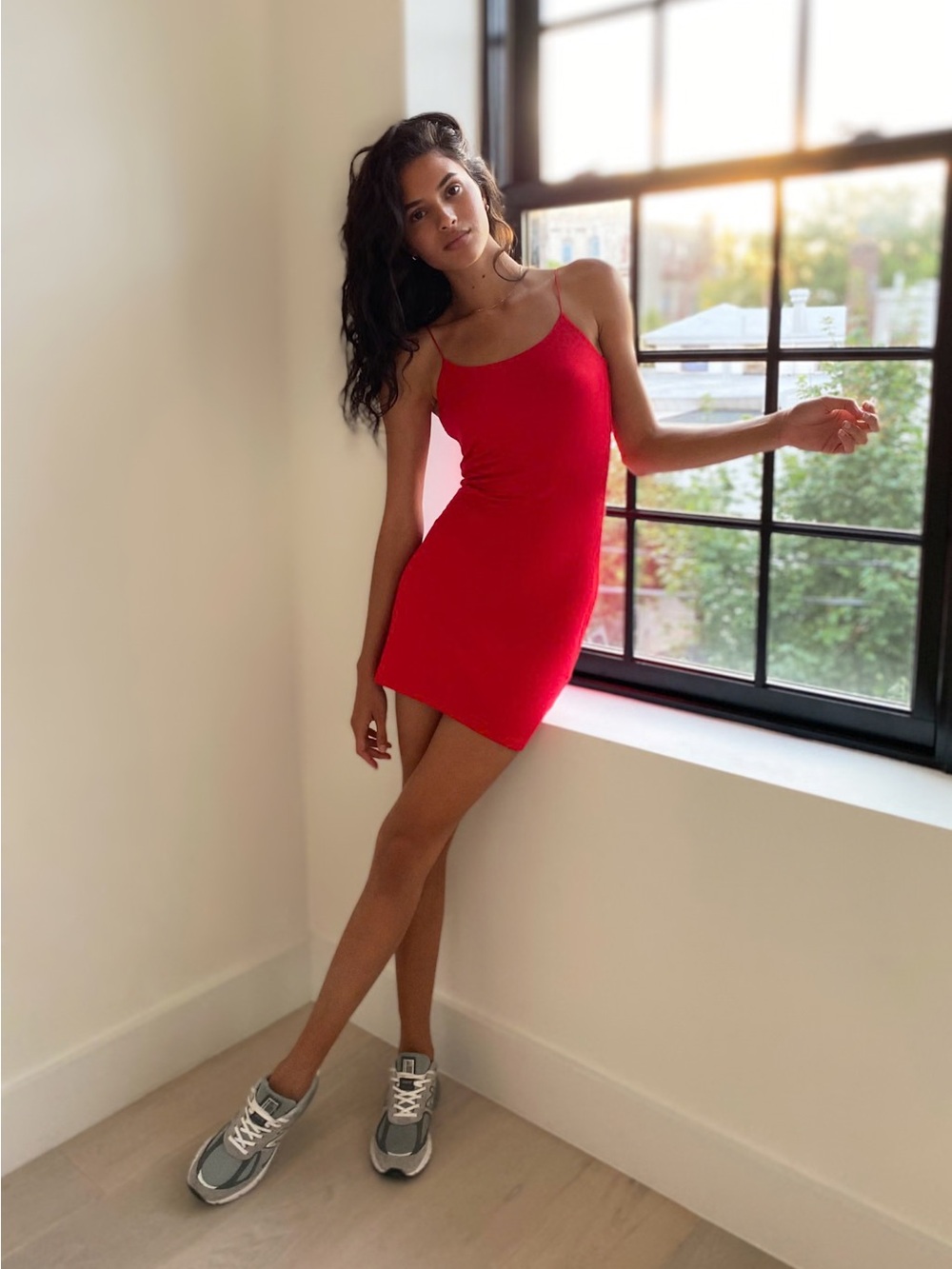 Aritzia Wilfred Free Tiny Dress in Red